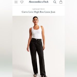 Brand new unopened Abercrombie jeans. High rise loose fit curve love. Size 33